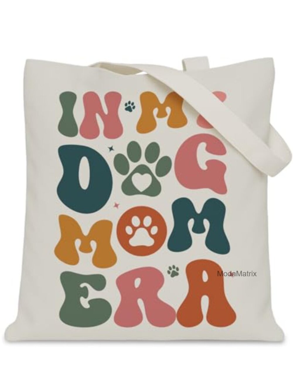 Canvas Tote Bag Large Capacity Durable Dog Mom Gift Women